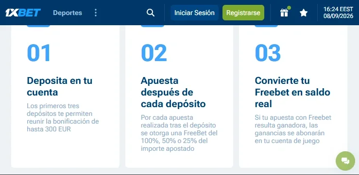 Oferta inicial 1xBet para nuevos clientes